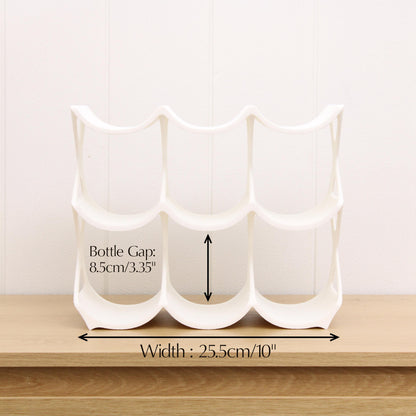 Modern Countertop Wine Rack, Edgy Large Modern Counter 9 Bottle Wine Stand, Vertical Display Wine Storage for Wine Lovers.