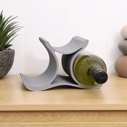 Mini Celeste Wine Rack, 3 Bottle Countertop Wine Stand, Vertical Display Wine Storage for Wine Lovers