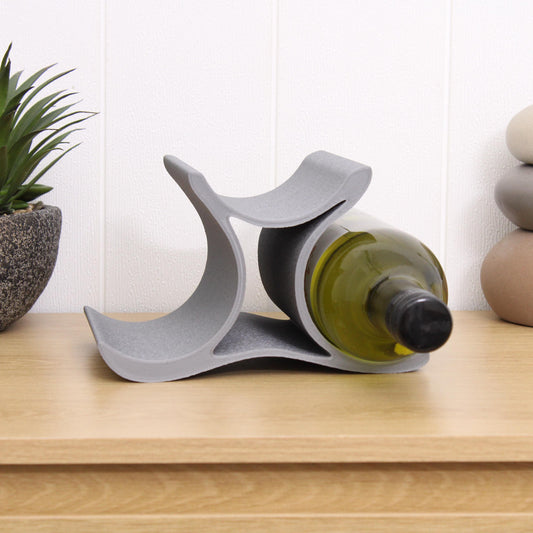 Mini Celeste Wine Rack, 3 Bottle Countertop Wine Stand, Vertical Display Wine Storage for Wine Lovers