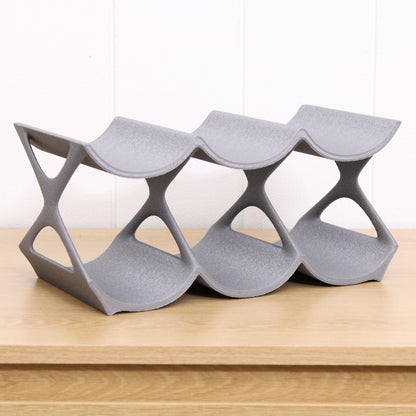 Modern Countertop Wine Rack, Edgy Large Modern Counter 6 Bottle Wine Stand, Vertical Display Wine Storage for Wine Lovers.