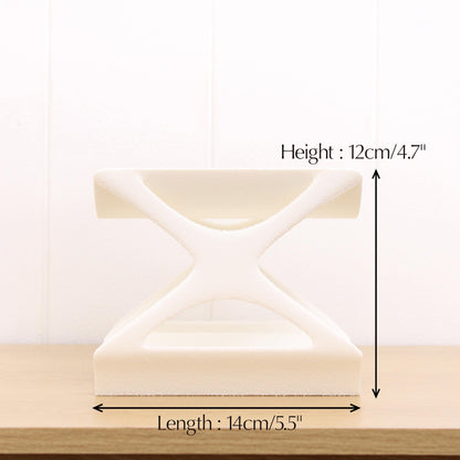 4-Bottle Wine Rack Countertop white, Unique Free Standing Tabletop Wine Holder