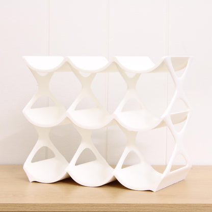 Modern Countertop Wine Rack, Edgy Large Modern Counter 9 Bottle Wine Stand, Vertical Display Wine Storage for Wine Lovers.