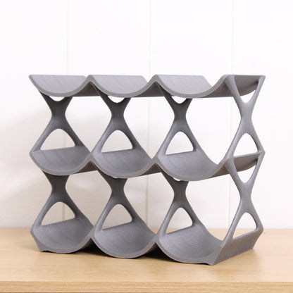 Modern Countertop Wine Rack, Edgy Large Modern Counter 9 Bottle Wine Stand, Vertical Display Wine Storage for Wine Lovers.
