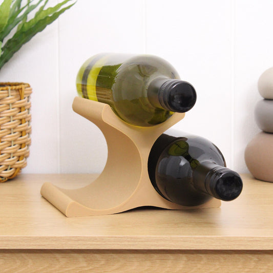 Countertop Wine Rack, Modern Pyramid Counter 3 Bottle Wine Stand, Vertical Display Wine Storage for Wine Lovers.