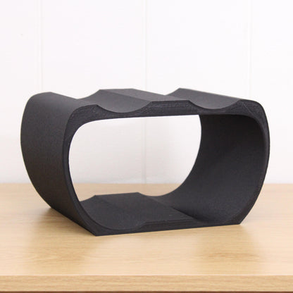Lusso Wine Rack, 4 Bottle Countertop Wine Holder for Wine Lovers and home bars