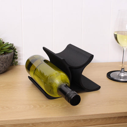 Mini Celeste Wine Rack, 3 Bottle Countertop Wine Stand, Vertical Display Wine Storage for Wine Lovers