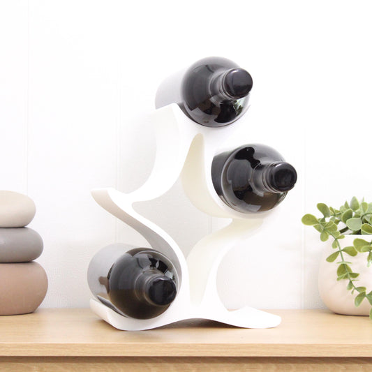 Celeste Wine Rack, 5 Bottle Countertop Wine Stand, Vertical Display Wine Storage for Wine Lovers