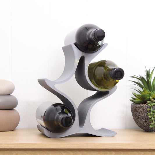 Celeste Wine Rack, 5 Bottle Countertop Wine Stand, Vertical Display Wine Storage for Wine Lovers