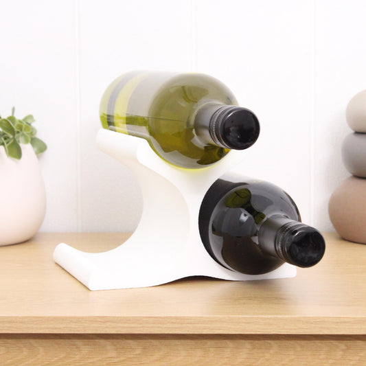 Countertop Wine Rack, Modern Pyramid Counter 3 Bottle Wine Stand, Vertical Display Wine Storage for Wine Lovers.