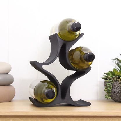 Celeste Wine Rack, 5 Bottle Countertop Wine Stand, Vertical Display Wine Storage for Wine Lovers