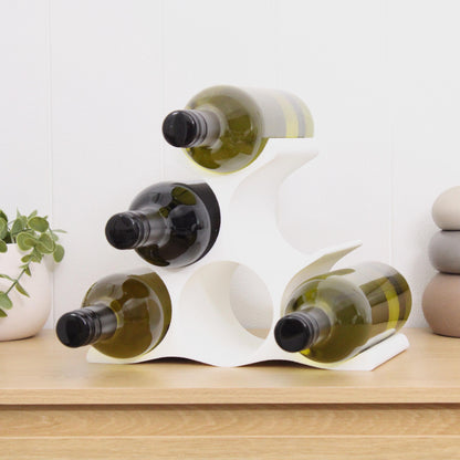 Countertop Wine Rack, Modern Pyramid Counter 6 Bottle Wine Stand, Vertical Display Wine Storage for Wine Lovers.