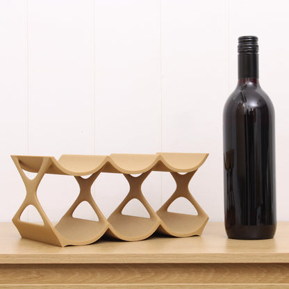 Modern Countertop Wine Rack, Edgy Large Modern Counter 6 Bottle Wine Stand, Vertical Display Wine Storage for Wine Lovers.