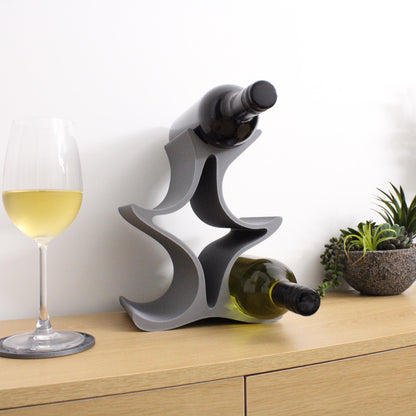 Celeste Wine Rack, 5 Bottle Countertop Wine Stand, Vertical Display Wine Storage for Wine Lovers