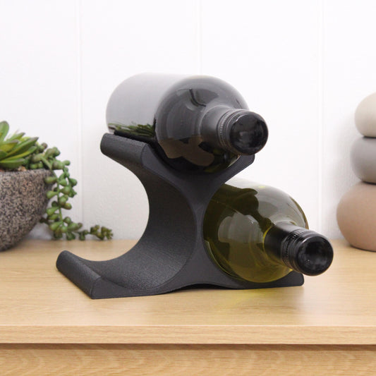 Countertop Wine Rack, Modern Pyramid Counter 3 Bottle Wine Stand, Vertical Display Wine Storage for Wine Lovers.