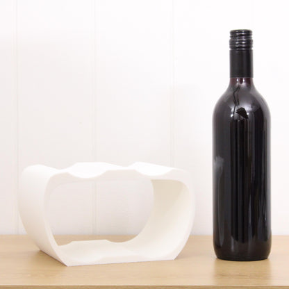 Lusso Wine Rack, 4 Bottle Countertop Wine Holder for Wine Lovers and home bars