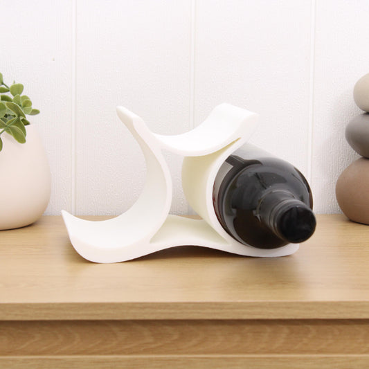 Mini Celeste Wine Rack, 3 Bottle Countertop Wine Stand, Vertical Display Wine Storage for Wine Lovers