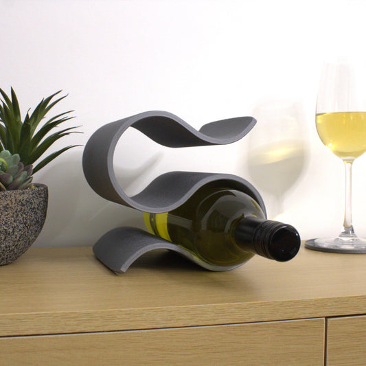 Mini Wavy Wine Rack, Small 2 bottle Wine Stand Home Organisation