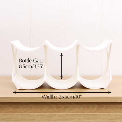 Modern Countertop Wine Rack, Edgy Large Modern Counter 6 Bottle Wine Stand, Vertical Display Wine Storage for Wine Lovers.