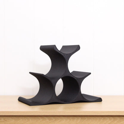 Countertop Wine Rack, Modern Pyramid Counter 6 Bottle Wine Stand, Vertical Display Wine Storage for Wine Lovers.